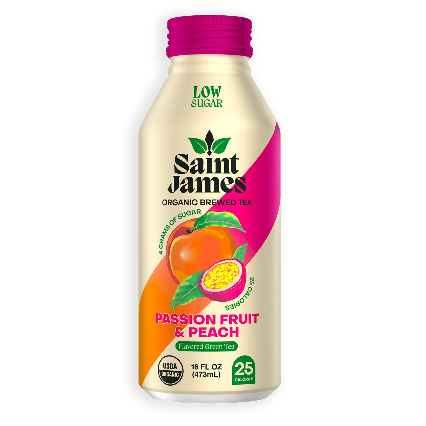 Saint James Passion Fruit & Peach Iced Tea Bottle