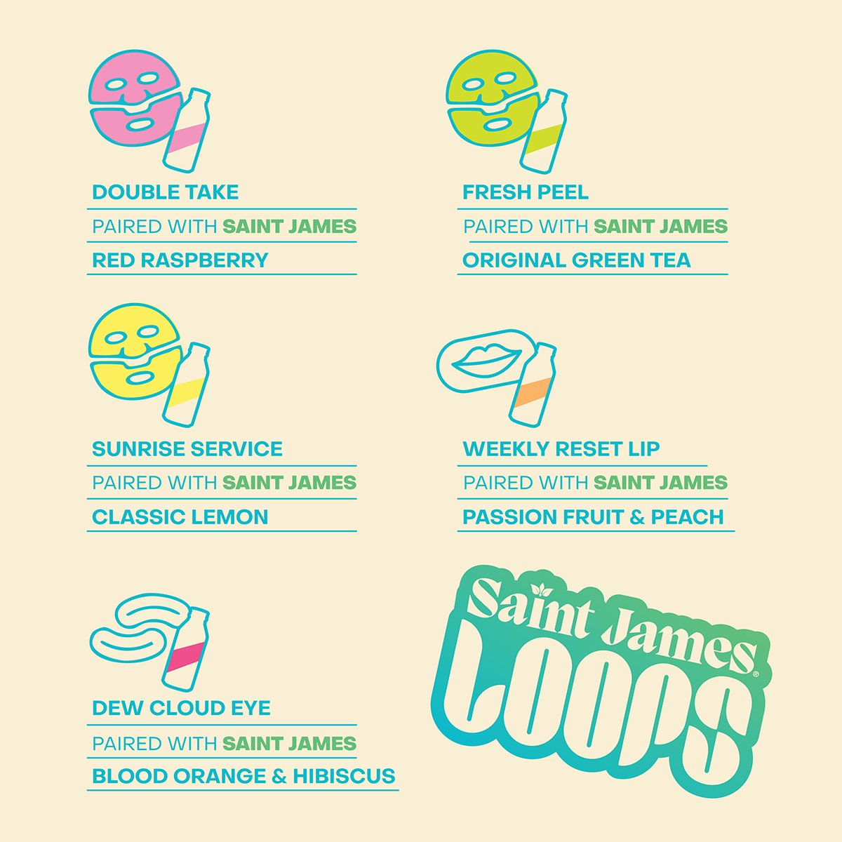 LOOPS x Saint James Face Mask + Black Tea Variety Bundle